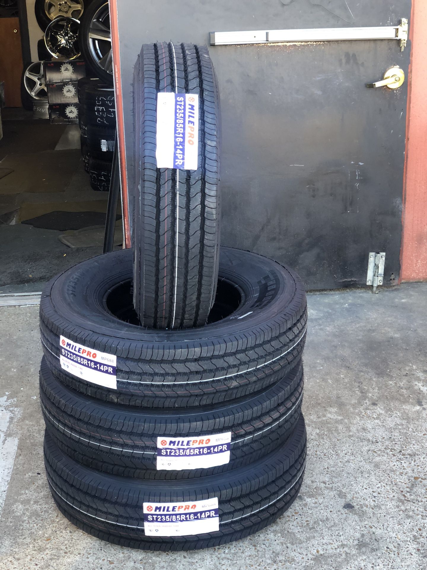 235/85/16 ST trailer tire Mile Pro 14Ply set of 4 or Sale By Piece