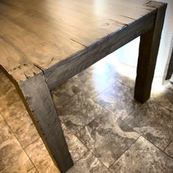 Large Solid Hardwood Family Dining Table