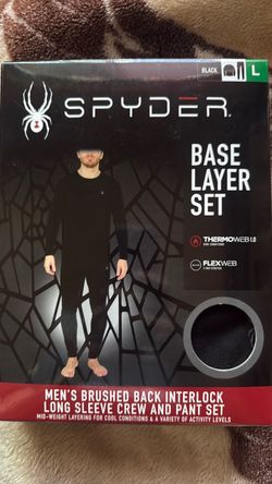Spyder Base Layer Set Black Large