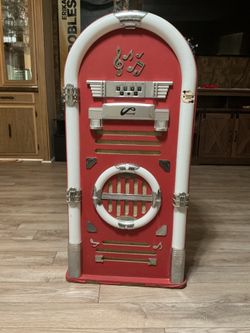 Bluetooth red and white jukebox