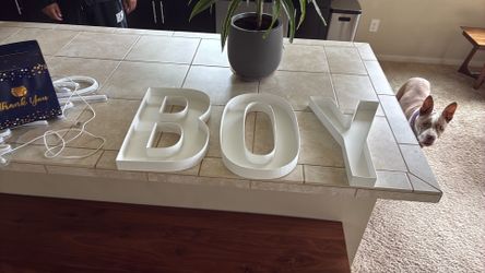 Letters for baby shower