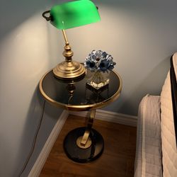 Side Table And Lamp