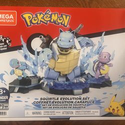 MEGA ​ Pokémon Squirtle, Wartortle, Blastoise Building Set with 379 Bricks and Special Piece