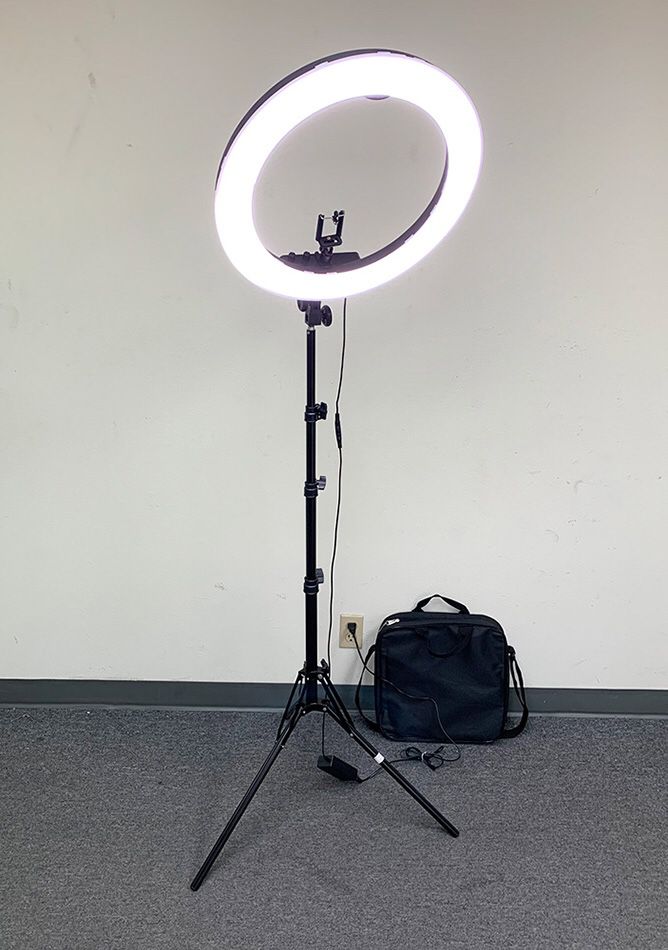 Brand New $100 each LED 19” Ring Light Photo Stand Lighting 50W 5500K Dimmable Studio Video Camera