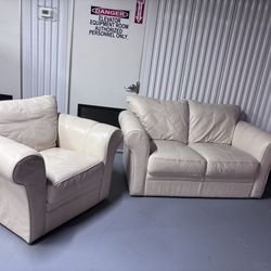 Set sofa 🛋️  beige color  100 % Lether