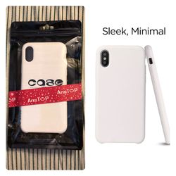 BRAND NEW/SEALED iPhone X case, Soft Matte Silicone Gel Rubber (WHITE)