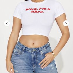 Bitch I'm A Libra Fitted Tee Fashion Nova 