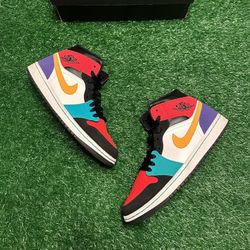 Jordan 1 Mid “Bred Multicolor” Size 8