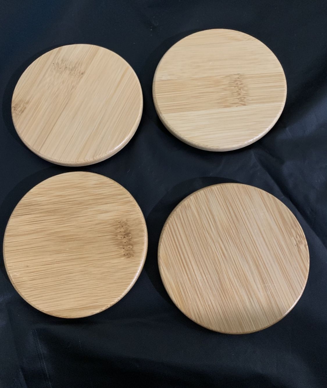 Pack of 4 Bamboo Cup Cover Drink Cup Lid Set"