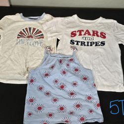 Girls Patriotic Shirts 5T