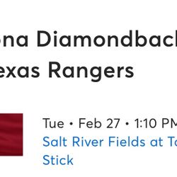 Diamondbacks V Rangers
