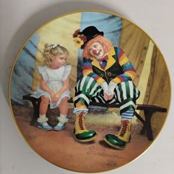 Don't Be Shy, Circus Friends Plate Collection by artist Ruth Sanderson, OBO.