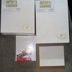 Lot Of Canvas Artist White Blank Cotton Stretched Canvas Painting 6 x 8 - 7 Pack NEW!