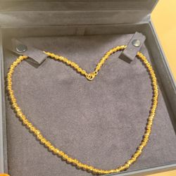 14KT YELLOW GOLD BEAD LINK NECKLACE, NEW ✨