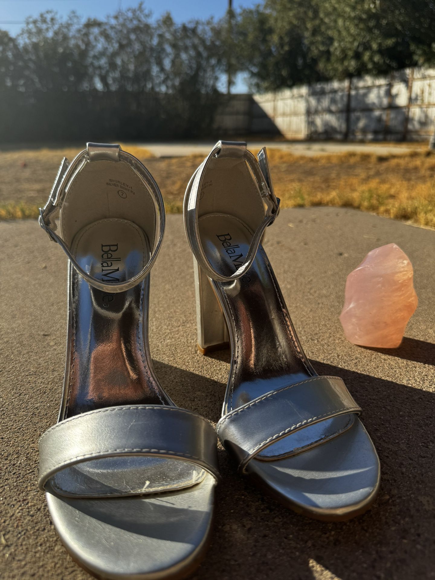 Silver Heels Wedding Shoes