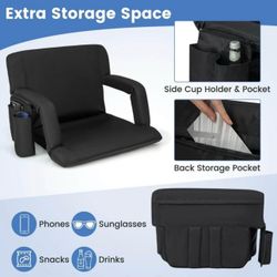 HITORHIKE set of 2 Stadium Seat for Bleachers or Benches Portable