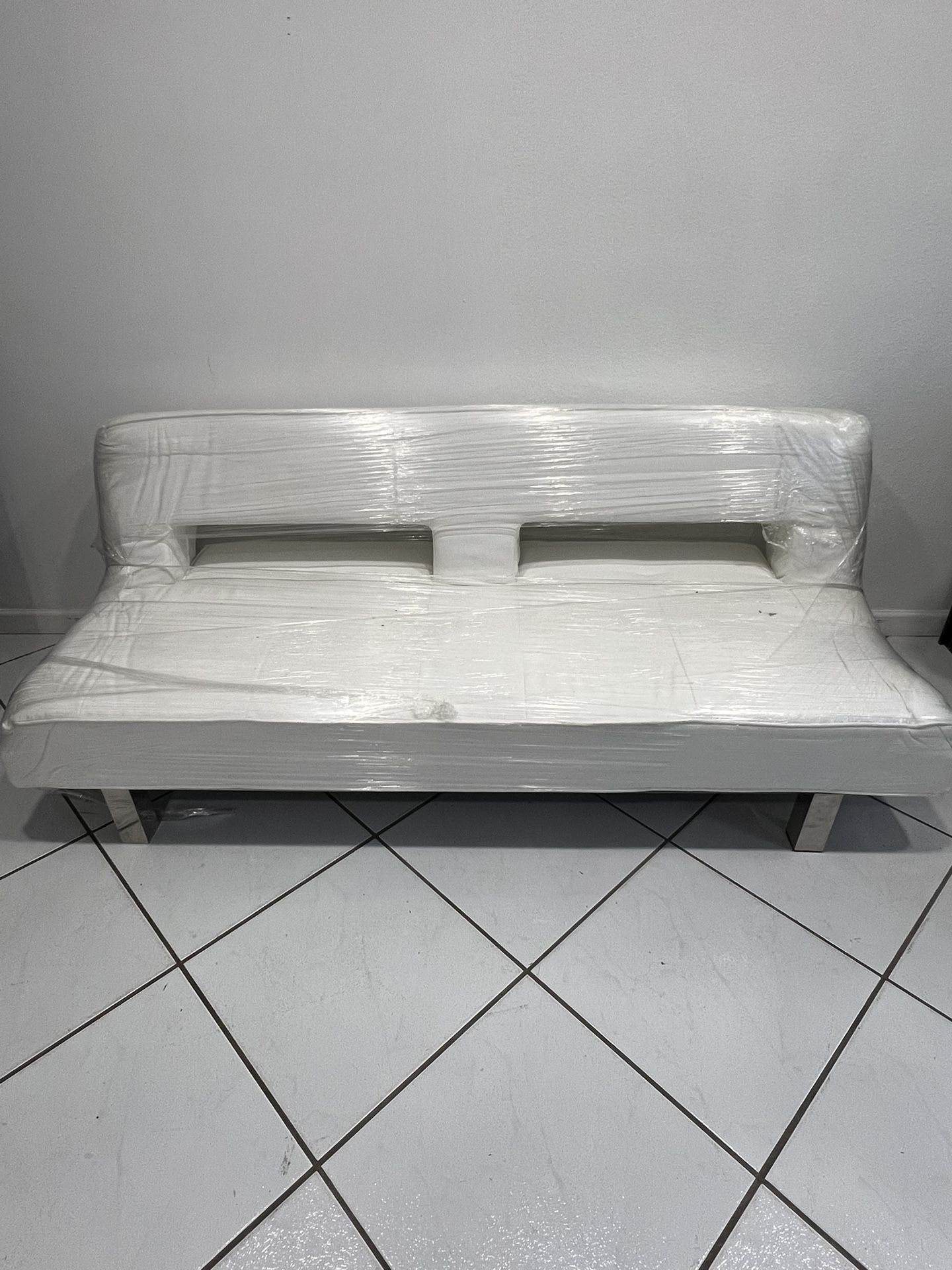 White Faux Leather Futton Bed Futon Read