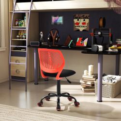 HOMY CASA Carnation Gaming Office Chair - Cozy & Chic Seating, Black Red