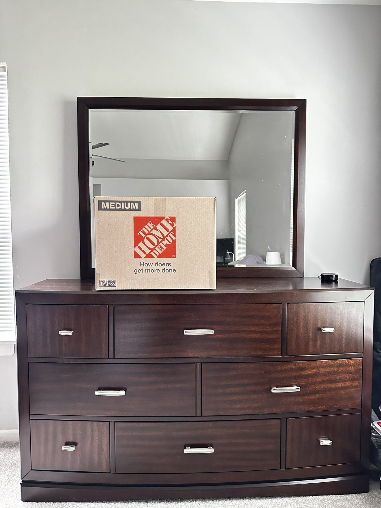 Wood Dresser With A Mirror - Self Pickup Only!
