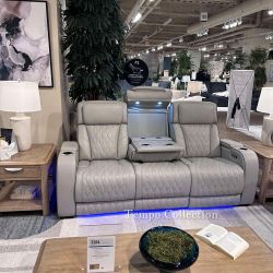  Living Room Set, Sofa Loveseat Power Recliner Set with Adj Headrest and Massage/Heating