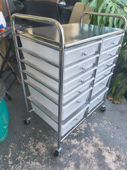 mobile 12-drawer organizer cart