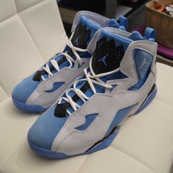 Jordan True Flight Men's Size 9 Or Women's Size 10.5 White, University Blue and Black...  New without Box