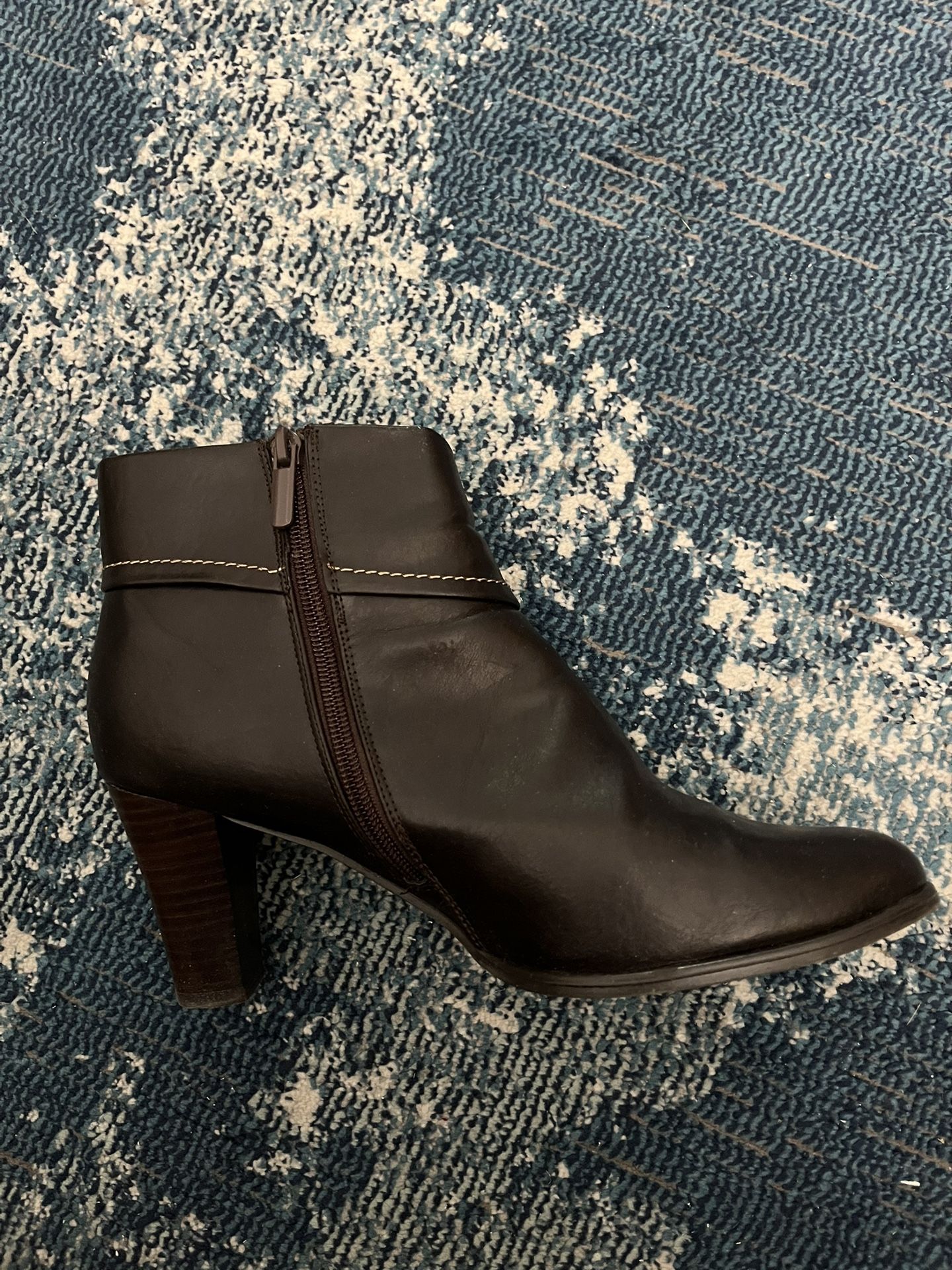 WOMENS DARK BROWN ANKLE BOOTS