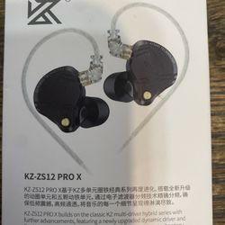 KZ ZS12 PRO X In Ear Monitor IEM Headphones,1DD+5BA Hybrid Wired Gaming Earbuds