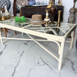 Vintage Bamboo Coffee Table