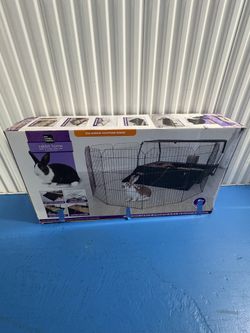 Rabbit cage home with playpen