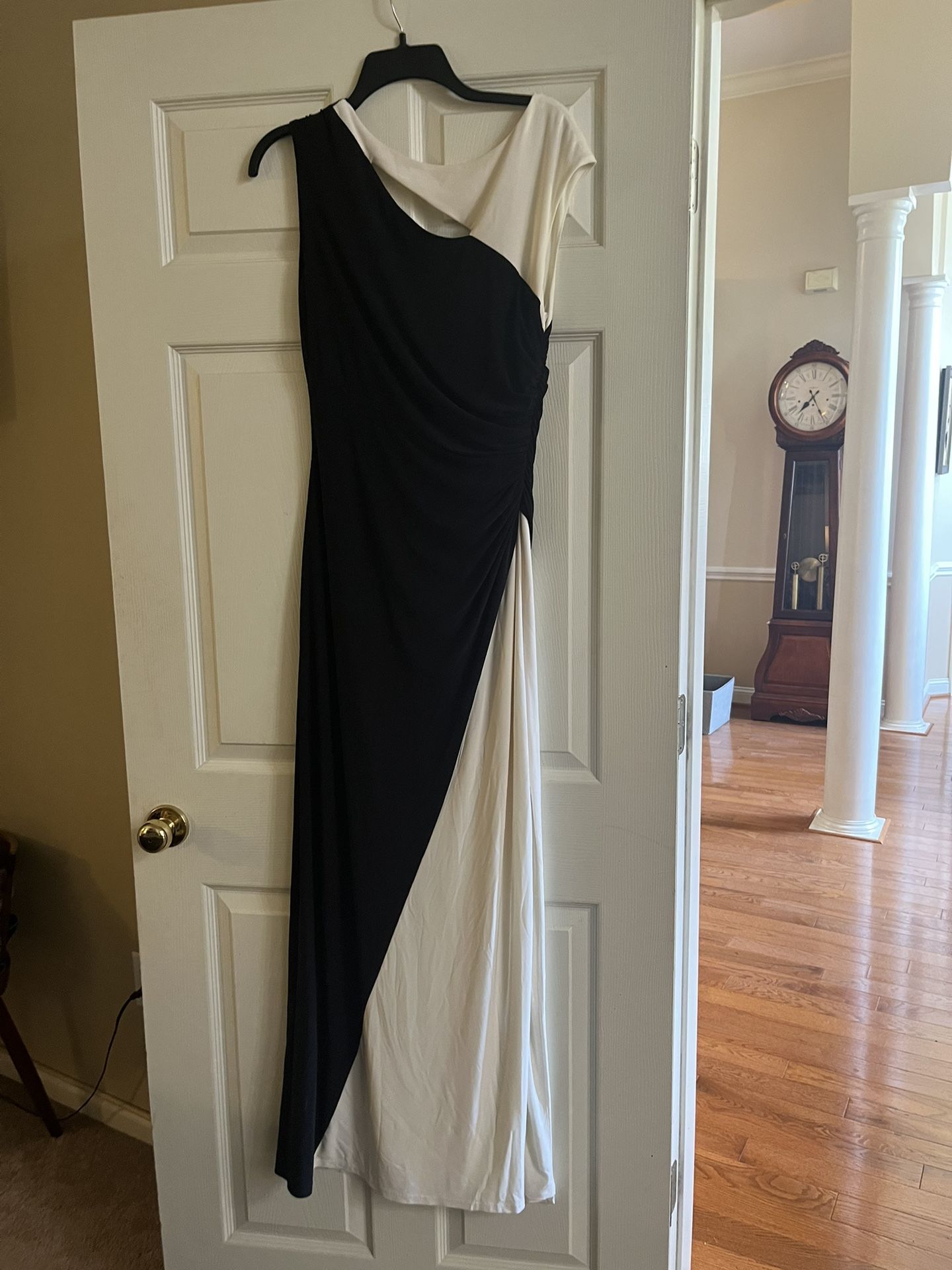 Black and White Evening Dress