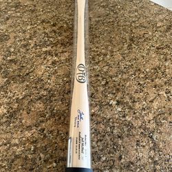 Jeff McNeil Autographed MLB Debut Game Dove Tail Bat With Steiner COA