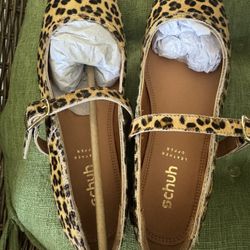 Schuh Lille Ballerina Mary Jane’s In Leopard Pony Hair