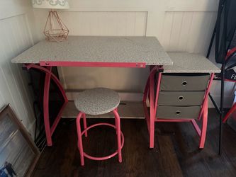 Art desk with stool