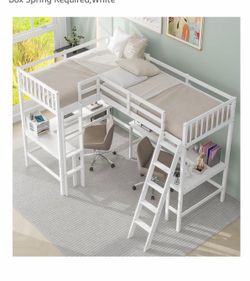 FREE Wood L shaped Twin Size Loft Beds