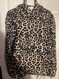 Hooded Cheetah Sweater