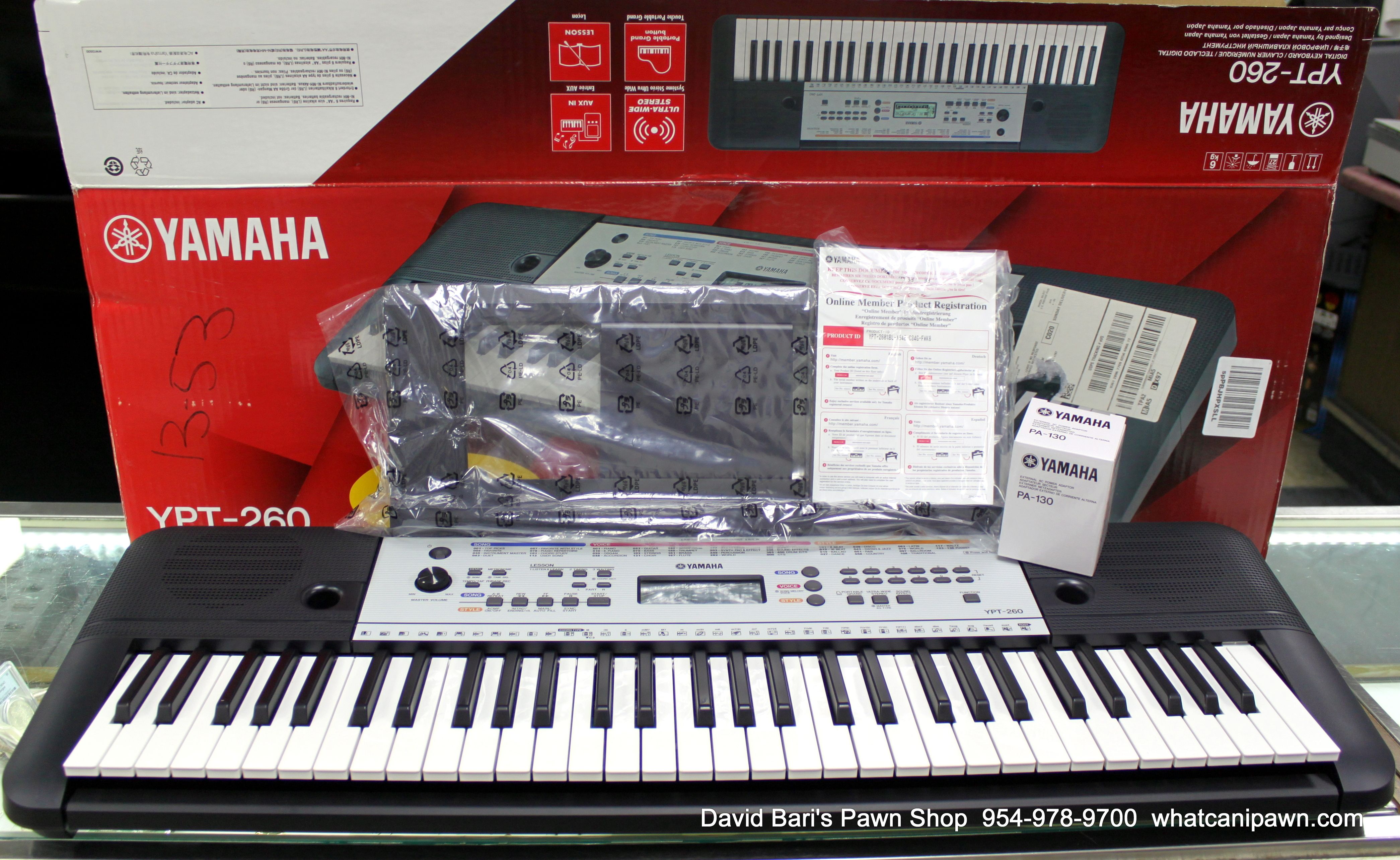 Yamaha YPT-260 61-Key Portable Keyboard - NEW