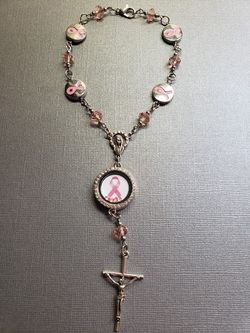 Breast Cancer Awareness Custom Photo Rosary