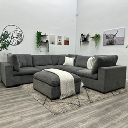 Grey Modular Cloud Sectional Couch - Free Delivery