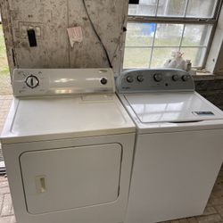 🎉EXCELLENT RUNNING 🏃HEAVY DUTY WHIRLPOOL WASHER & ELECTRIC DRYER SET.🎊BOTH ARE WHIRLPOOLS & HAVE NO ISSUES . 🏃BOTH CAN BE RAN FOR YOU❤️. DELIVERY 