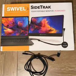 SideTrak Swivel 12.5" Portable Monitor for Laptop, Patented Swivel Hinge, Laptop Screen Extender (Single Screen)