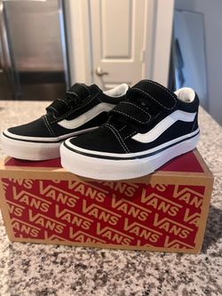 Old school black and white vans for kids