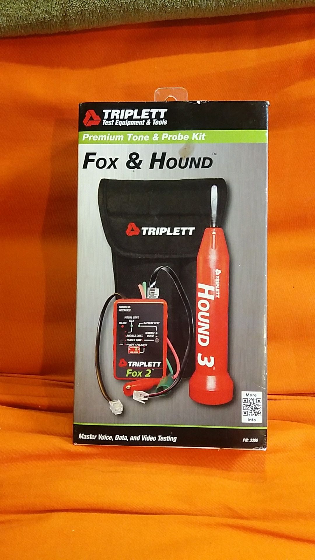 Triplett Fox & Hound Premium Tone and Probe Kit with Adjustable Sensitivity, Bandpass Filter, and Tone Selector  Brand:Triplett