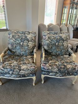 Oversized Tapestry Chairs By Kreiss Furniture