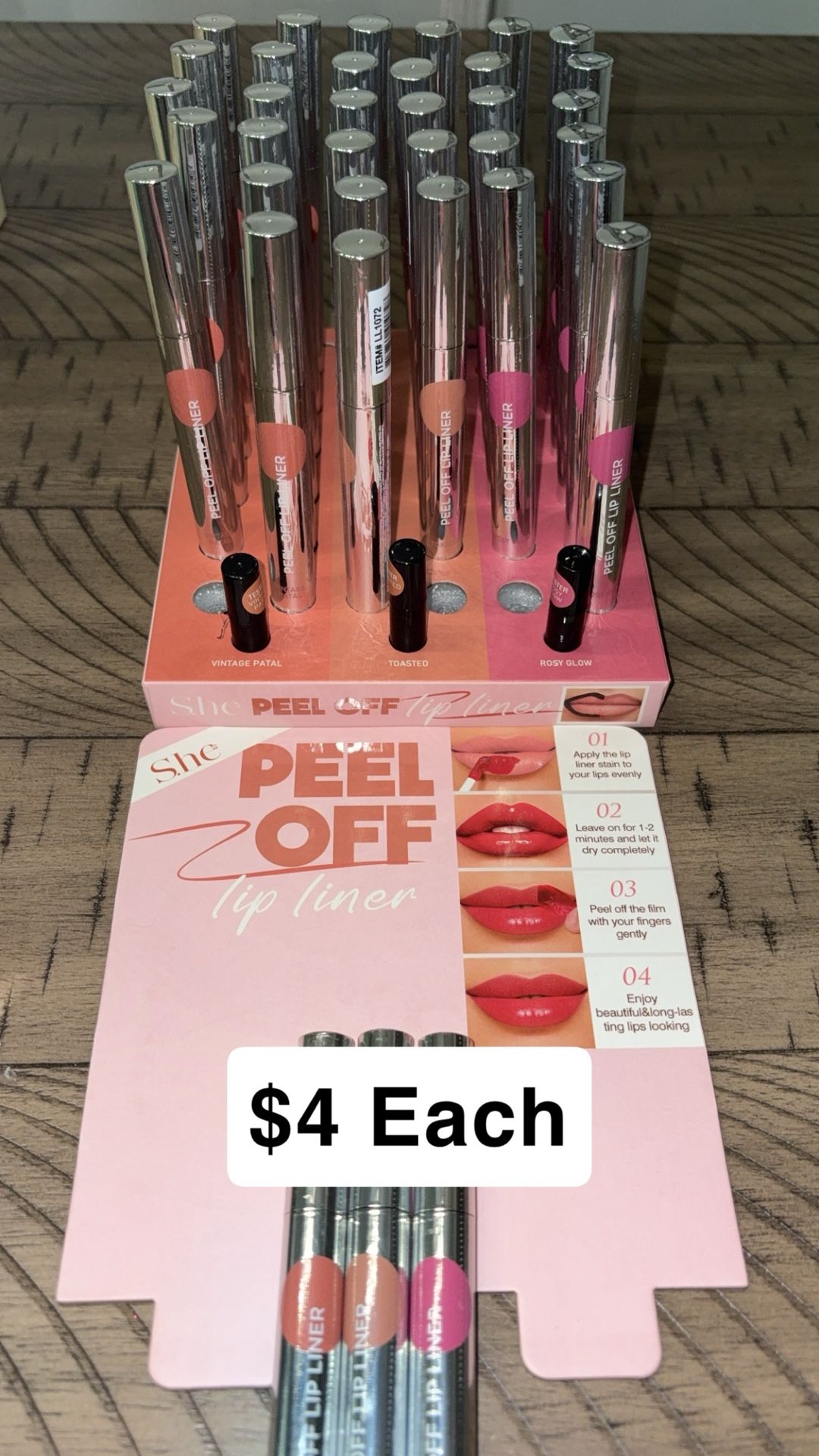 Peel Off Lip Liners $4 Each