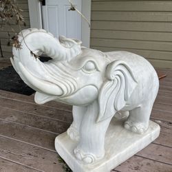 Hand Carved Marble Elephants