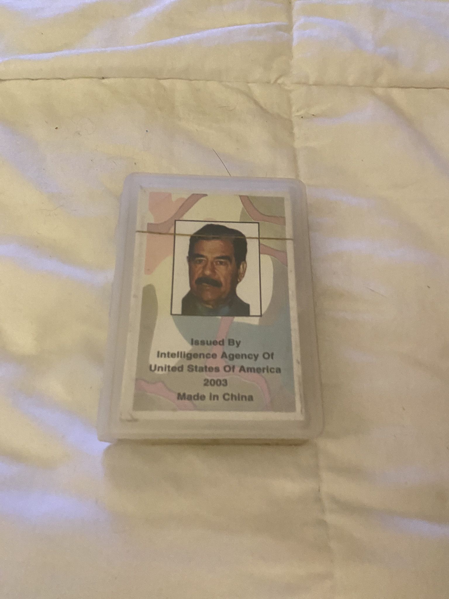 2003 Saddam Hussein Iraq Most Wanted NOS Playing Cards USA Intelligence Agency