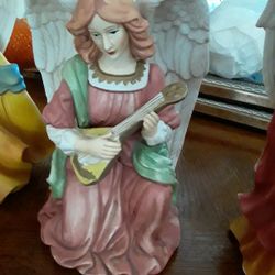 4 Vintage Statues Around 11"tall Like New In Weeki Wachee Spring Hill