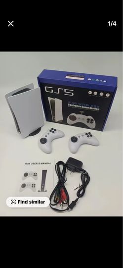 GS5 Game Station Retro Console with 2 Wireless Controllers | 620+ Classic Video Games
