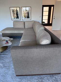 Custom modern 2 piece sectional